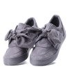 Szare sportowe buty wiązane wstążką Viculio - Obuwie