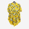 Wzorzysta tunika damska w kolorze żółtym - Odzież