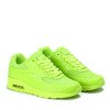 Zielone neonowe buty sportowe Get Happy - Obuwie