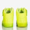 Zielone neonowe sportowe buty damskie świecące Led Love - Obuwie