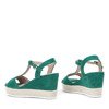 Zielone sandały na koturnie Sehiane - Obuwie