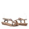 Złote sandały z kamyczkami Cederricsa - Obuwie