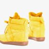 Żółte sneakersy damskie na krytym koturnie Aluisa - Obuwie