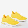 Żółte sportowe buty damskie typu slip - on Brighta - Obuwie