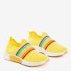 Żółte sportowe buty damskie typu slip - on Rainbow - Obuwie