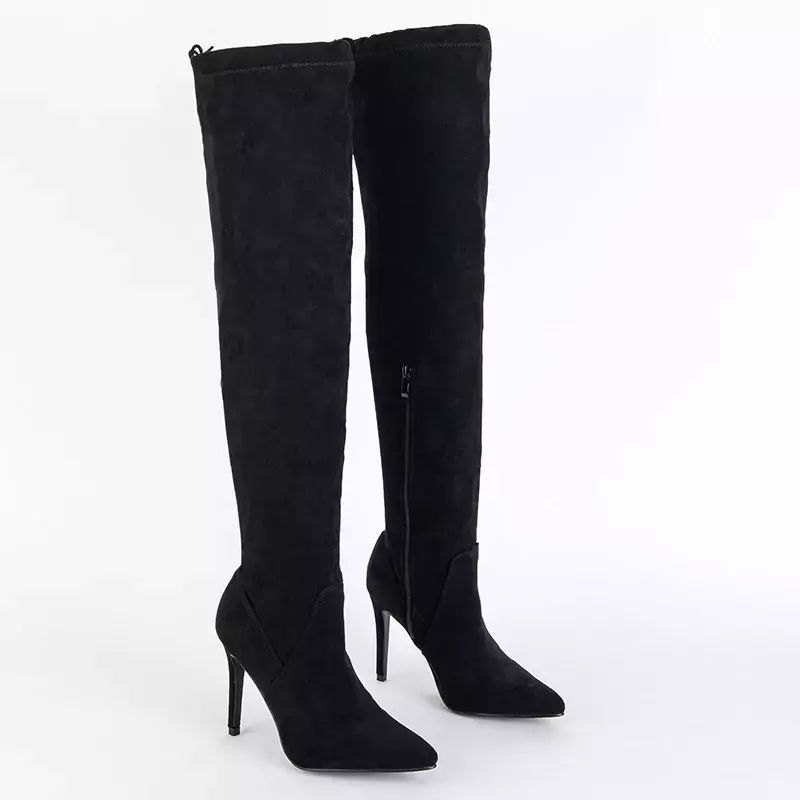 OUTLET Чорні жіночі чоботи вище коліна Lokitas - Взуття