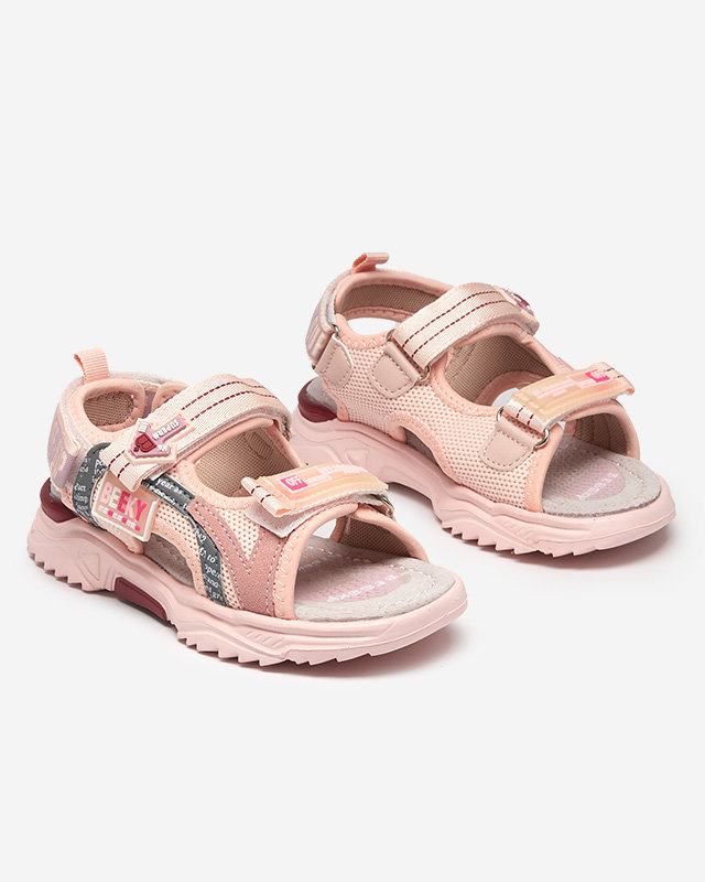 Рожеві дитячі босоніжки на липучках Ceteris - Взуття