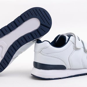 Білі дитячі кросівки з синіми деталями Sariah