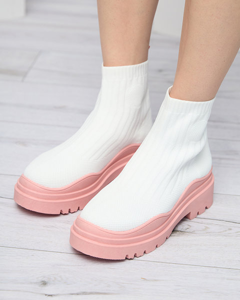 Біло-рожеві жіночі чоботи Korlico
