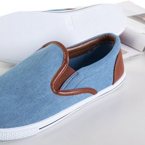 Блакитні чоловічі джинсові сліпони Groman - Взуття