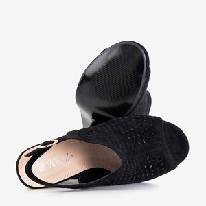 Чорні ажурні жіночі босоніжки Chahna - Взуття