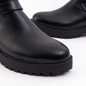 Чорні жіночі черевики з вирізами Chelia
