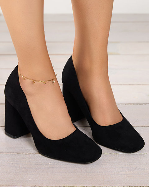 Чорні жіночі туфлі з квадратним носком Zerila - Взуття