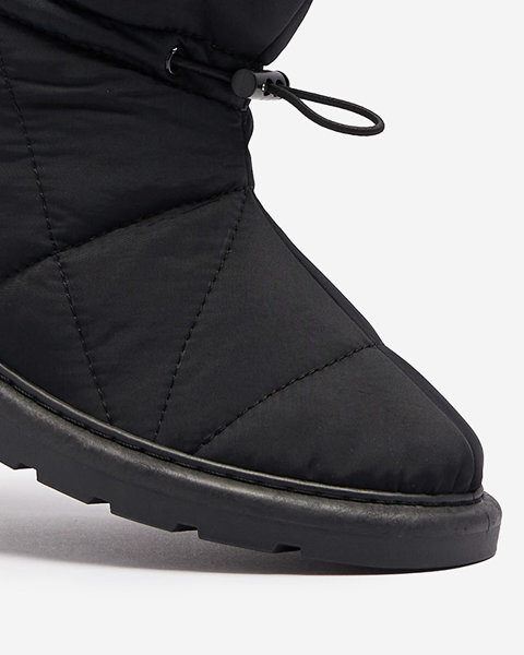 Чорні жіночі утеплені черевики а-ля снігоступи Kaliolen - Взуття