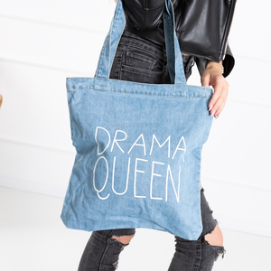 Джинсова сумка з написом Drama Queen