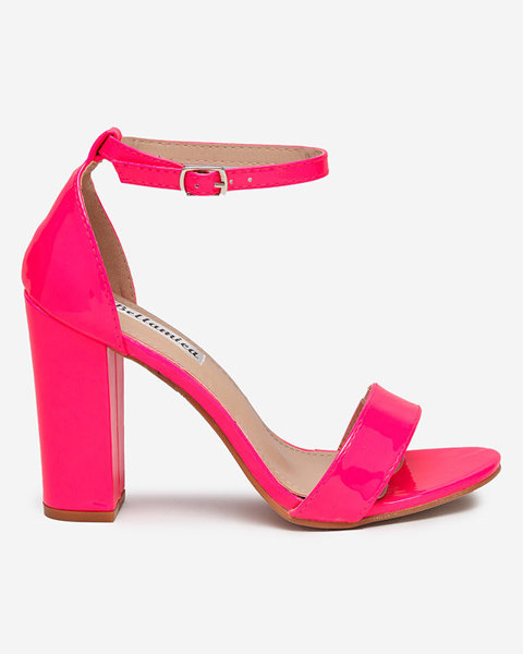 Неонові рожеві жіночі босоніжки на стійки Оліса - Взуття