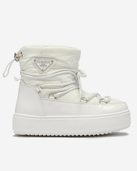 OUTLET Білі дитячі сліпони для снігу Asifa - Взуття