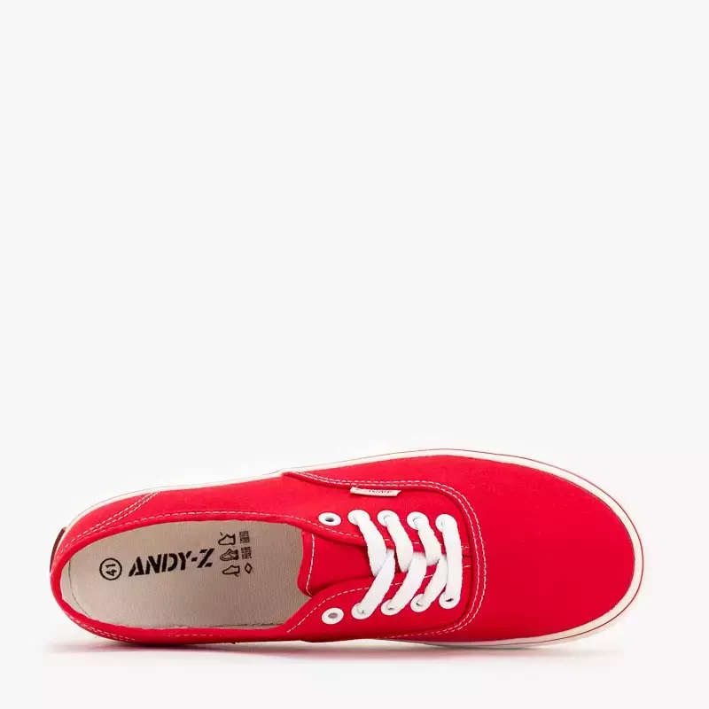OUTLET Червоні чоловічі кросівки на шнурівці Okilet - Взуття