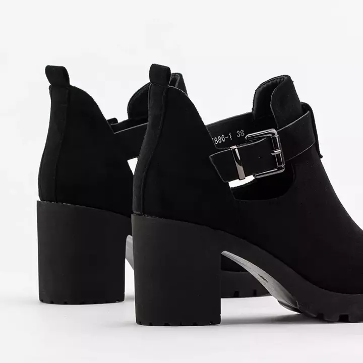 OUTLET Чорні чоботи з еко-замші на стовпі Ollis- Footwear