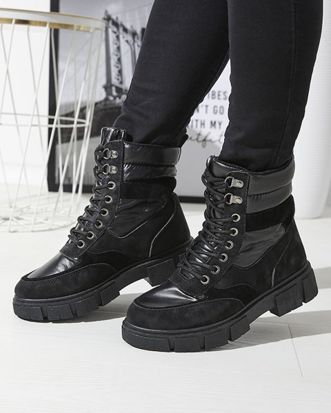 OUTLET Чорні жіночі неутеплені черевики-трапери Kasemi-Footwear