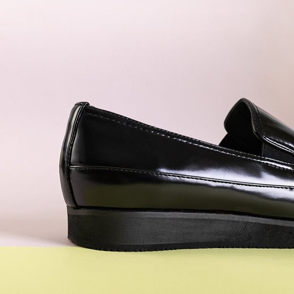 OUTLET Чорні жіночі низькі черевики з екошкіри Medarda- Shoes