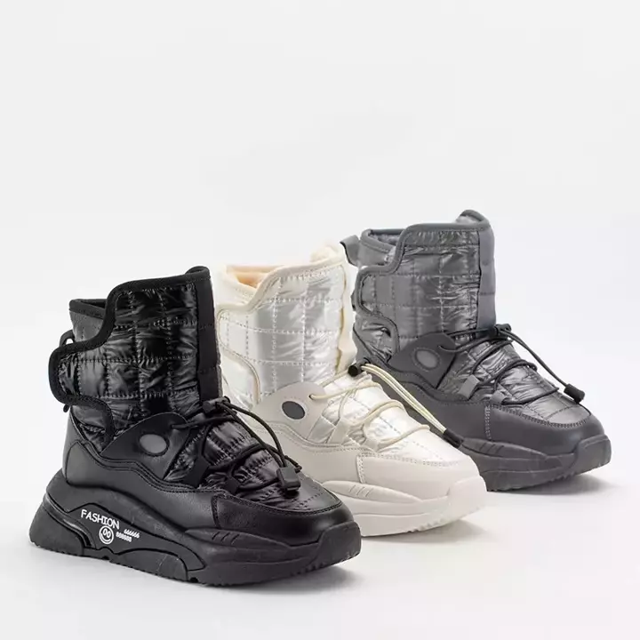 OUTLET Чорні жіночі стьобані черевики від Montizo - Footwear
