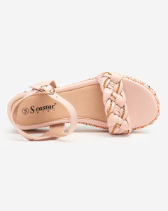 OUTLET Рожеві жіночі сандалі на плоскій платформі Rella - Туфлі