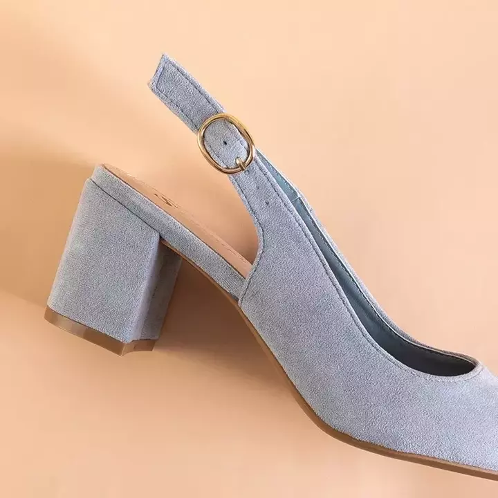 OUTLET Сині жіночі сандалі на стовпі Siofra - Взуття