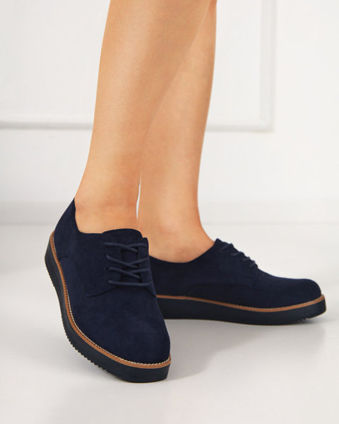 OUTLET Темно-сині жіночі еко-замшеві туфлі Ferry - Взуття