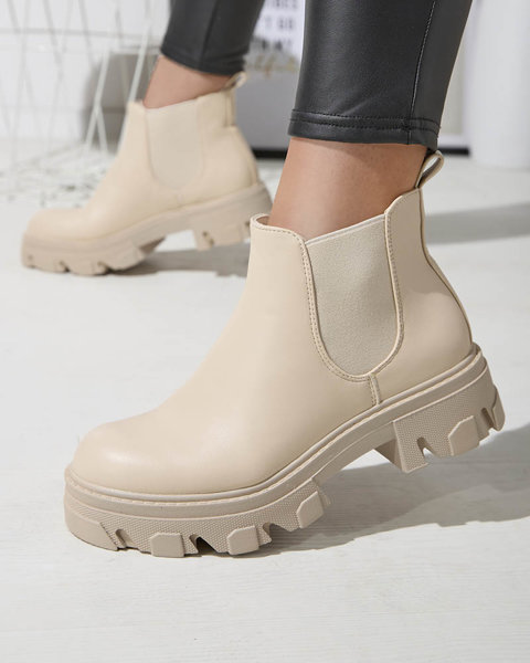 OUTLET Жіночі черевики-сліпони бежевого кольору Inilco- Footwear