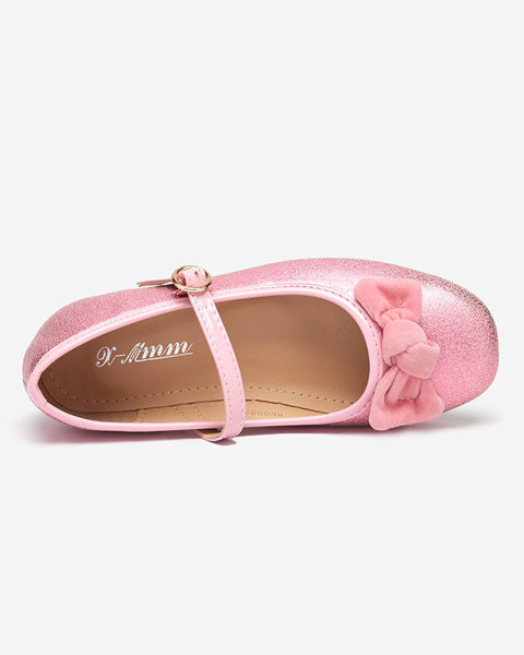 Рожеві балерини для дівчат з поясом Mosupi Footwear