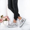 Srebrne metaliczne buty sportowe Susan- Obuwie