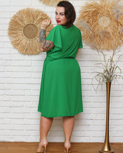 Темно-зелена жіноча сукня PLUS SIZE