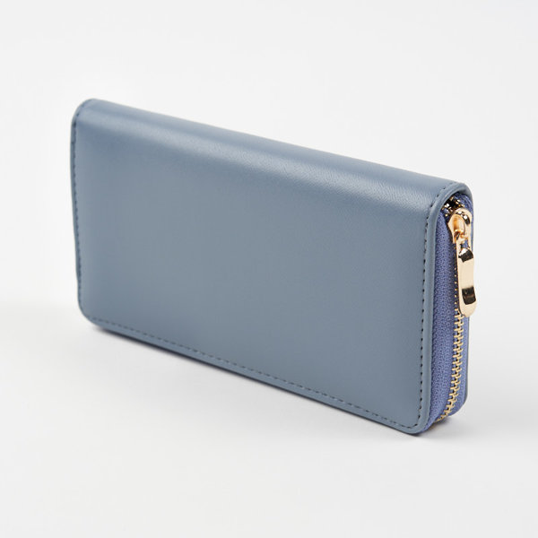 Великий синій жіночий гаманець з екологічної шкіри - Аксесуари