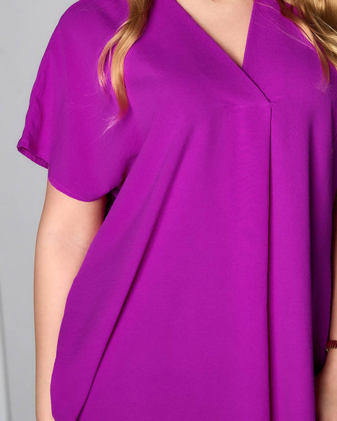Жіноча сукня міді оверсайз фіолетового кольору - Одяг
