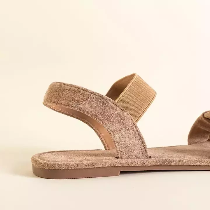 Жіночі коричневі еко-замшеві босоніжки Wiskonsin - Взуття