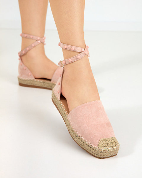 Жіночі рожеві еспадрільі з форсунками Lonesi - Взуття