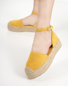 Жовті жіночі еспадрільї на платформі Savanto - Взуття
